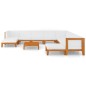 vidaXL Juego muebles de jardín y cojines 11 pzas madera maciza acacia vidaXL Juego muebles de jardín y cojines 11 pzas madera maciza acacia