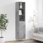 vidaXL Aparador de madera contrachapada gris hormigón 34,5x34x180 cm vidaXL Aparador de madera contrachapada gris hormigón 34,5x34x180 cm