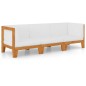 vidaXL Juego muebles de jardín y cojines 3 pzas madera maciza acacia