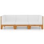 vidaXL Juego muebles de jardín y cojines 3 pzas madera maciza acacia