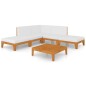 vidaXL Juego muebles de jardín y cojines 7 pzas madera maciza acacia vidaXL Juego muebles de jardín y cojines 7 pzas madera maciza acacia