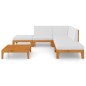 vidaXL Juego muebles de jardín y cojines 7 pzas madera maciza acacia vidaXL Juego muebles de jardín y cojines 7 pzas madera maciza acacia