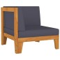 vidaXL Juego muebles de jardín y cojines 7 pzas madera maciza acacia vidaXL Juego muebles de jardín y cojines 7 pzas madera maciza acacia