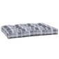 vidaXL Cojín para sofá de palets de tela a cuadros gris 120x80x12 cm vidaXL Cojín para sofá de palets de tela a cuadros gris 120x80x12 cm