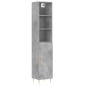 vidaXL Aparador de madera contrachapada gris hormigón 34,5x34x180 cm vidaXL Aparador de madera contrachapada gris hormigón 34,5x34x180 cm