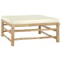 vidaXL Set de muebles de jardín 8 piezas bambú y cojines blanco crema vidaXL Set de muebles de jardín 8 piezas bambú y cojines blanco crema