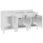vidaXL Fregadero de cocina profesional acero inoxidable 180x60x96 cm