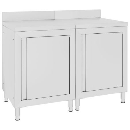 vidaXL Mesa de trabajo comercial mueble acero inoxidable 120x60x96 cm