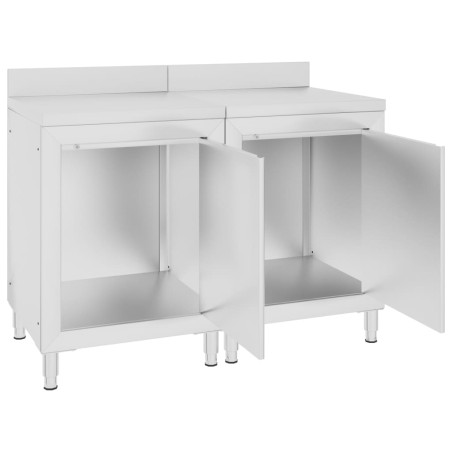vidaXL Mesa de trabajo comercial mueble acero inoxidable 120x60x96 cm
