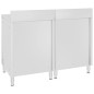 vidaXL Mesa de trabajo comercial mueble acero inoxidable 120x60x96 cm