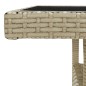 vidaXL Muebles de jardín 5 piezas ratán sintético y vidrio beige vidaXL Muebles de jardín 5 piezas ratán sintético y vidrio beige