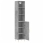 vidaXL Aparador de madera contrachapada gris hormigón 34,5x34x180 cm vidaXL Aparador de madera contrachapada gris hormigón 34,5x34x180 cm
