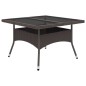 vidaXL Muebles de jardín 9 piezas ratán sintético y vidrio marrón vidaXL Muebles de jardín 9 piezas ratán sintético y vidrio marrón