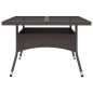 vidaXL Muebles de jardín 9 piezas ratán sintético y vidrio marrón vidaXL Muebles de jardín 9 piezas ratán sintético y vidrio marrón
