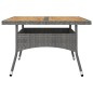 vidaXL Set de comedor de jardín 9 pzas ratán PE y madera acacia gris vidaXL Set de comedor de jardín 9 pzas ratán PE y madera acacia gris