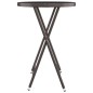 vidaXL Set de bistró de jardín 3 pzas ratán PE vidrio templado marrón vidaXL Set de bistró de jardín 3 pzas ratán PE vidrio templado marrón