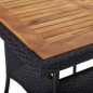 vidaXL Muebles de jardín 5 piezas ratán sintético negro y acacia vidaXL Muebles de jardín 5 piezas ratán sintético negro y acacia