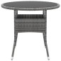 vidaXL Juego comedor de jardín 3 piezas ratán sintético gris vidaXL Juego comedor de jardín 3 piezas ratán sintético gris
