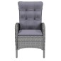 vidaXL Juego de comedor de jardín 7 piezas ratán sintético gris vidaXL Juego de comedor de jardín 7 piezas ratán sintético gris