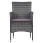 vidaXL Juego comedor de jardín 3 piezas ratán sintético gris vidaXL Juego comedor de jardín 3 piezas ratán sintético gris