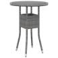 vidaXL Juego de bistró para jardín 3 piezas ratán sintético gris vidaXL Juego de bistró para jardín 3 piezas ratán sintético gris