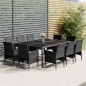 vidaXL Juego de comedor de jardín 11 piezas ratán sintético gris