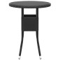 vidaXL Juego de comedor de jardín 3 piezas ratán sintético negro