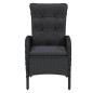 vidaXL Juego de comedor de jardín 7 piezas ratán sintético negro vidaXL Juego de comedor de jardín 7 piezas ratán sintético negro
