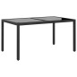 vidaXL Juego de comedor de jardín 7 piezas ratán sintético negro vidaXL Juego de comedor de jardín 7 piezas ratán sintético negro