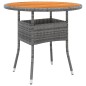 vidaXL Juego comedor de jardín 3 piezas ratán sintético gris vidaXL Juego comedor de jardín 3 piezas ratán sintético gris