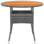 vidaXL Juego comedor de jardín 3 piezas ratán sintético gris vidaXL Juego comedor de jardín 3 piezas ratán sintético gris