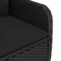 vidaXL Mesa y sillas de jardín 3 piezas ratán sintético y vidrio negro vidaXL Mesa y sillas de jardín 3 piezas ratán sintético y vidrio negro