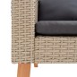vidaXL Set de muebles de jardín 2 pzas y cojines ratán sintético beige vidaXL Set de muebles de jardín 2 pzas y cojines ratán sintético beige