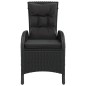 vidaXL Set de comedor de jardín 11 piezas ratán sintético negro vidaXL Set de comedor de jardín 11 piezas ratán sintético negro