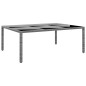 vidaXL Set de comedor de jardín 11 piezas ratán sintético gris