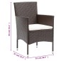 vidaXL Juego de comedor de jardín 11 piezas ratán sintético marrón
