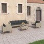 vidaXL Set de muebles de jardín 4 pzas y cojines ratán sintético beige vidaXL Set de muebles de jardín 4 pzas y cojines ratán sintético beige