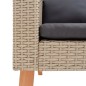 vidaXL Set de muebles de jardín 4 pzas y cojines ratán sintético beige vidaXL Set de muebles de jardín 4 pzas y cojines ratán sintético beige