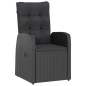 vidaXL Set comedor de jardín 7 piezas y cojines ratán sintético negro vidaXL Set comedor de jardín 7 piezas y cojines ratán sintético negro