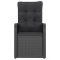 vidaXL Set comedor de jardín 7 piezas y cojines ratán sintético negro vidaXL Set comedor de jardín 7 piezas y cojines ratán sintético negro