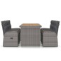 vidaXL Set de comedor de jardín 7 pzas y cojines ratán sintético gris vidaXL Set de comedor de jardín 7 pzas y cojines ratán sintético gris