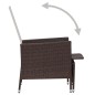 vidaXL Set muebles de jardín 3 piezas y cojines ratán sintético marrón vidaXL Set muebles de jardín 3 piezas y cojines ratán sintético marrón