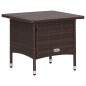 vidaXL Set muebles de jardín 3 piezas y cojines ratán sintético marrón vidaXL Set muebles de jardín 3 piezas y cojines ratán sintético marrón