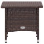vidaXL Set muebles de jardín 3 piezas y cojines ratán sintético marrón vidaXL Set muebles de jardín 3 piezas y cojines ratán sintético marrón