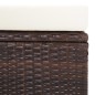 vidaXL Set muebles de jardín 3 piezas y cojines ratán sintético marrón vidaXL Set muebles de jardín 3 piezas y cojines ratán sintético marrón