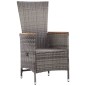 vidaXL Set de muebles de jardín 3 pzas y cojines ratán sintético gris vidaXL Set de muebles de jardín 3 pzas y cojines ratán sintético gris