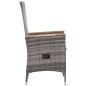 vidaXL Set de muebles de jardín 3 pzas y cojines ratán sintético gris vidaXL Set de muebles de jardín 3 pzas y cojines ratán sintético gris