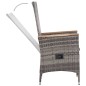 vidaXL Set de muebles de jardín 3 pzas y cojines ratán sintético gris vidaXL Set de muebles de jardín 3 pzas y cojines ratán sintético gris