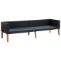 vidaXL Set de muebles de jardín 4 pzas y cojines ratán sintético negro