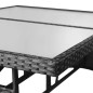 vidaXL Juego de comedor para jardín 5 piezas ratán sintético negro vidaXL Juego de comedor para jardín 5 piezas ratán sintético negro